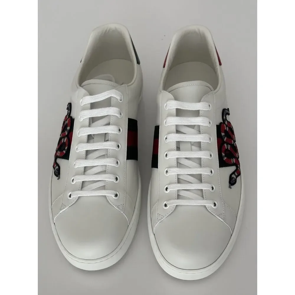 Gucci Men's Soft White Snake dSneakers 14.5 US (Gucci 13.5) 456230 IT NIB